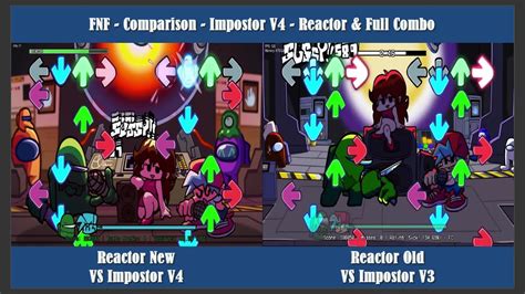 Fnf Comparison Vs Impostor Reactor New Vs Old Full Combo