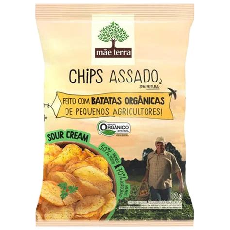 Chips De Batata Assada Org Nica Sour Cream M E Terra G Clube Extra