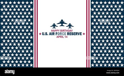 Happy Birthday Us Air Force Reserve Suitable For Greeting Card Poster