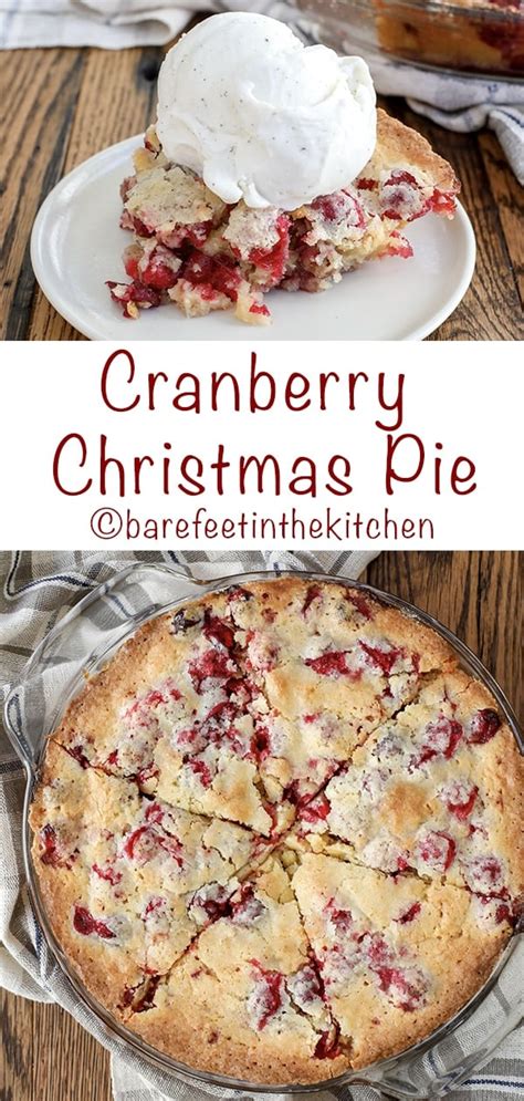 Nantucket Christmas Cranberry Pie - Barefeet In The Kitchen