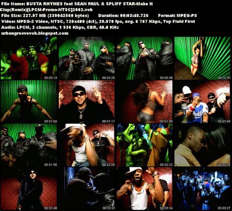 Urban Groove Vob Collection Busta Rhymes Feat Sean Paul And Spliff Star