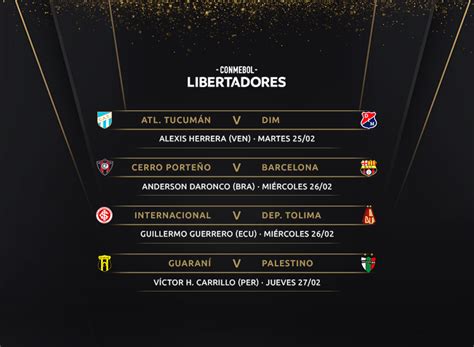 Árbitros para partidos de vuelta Fase 3 CONMEBOL