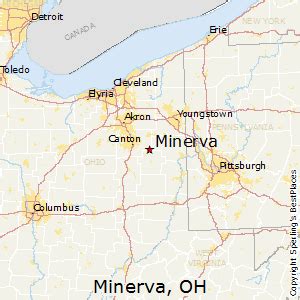 Map Of Minerva Ohio - Coastal Map World