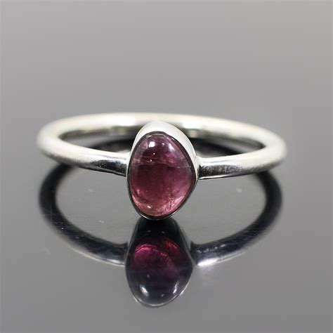 Rosa Turmalin Sterling Silber Ring Turmalin Schmuck Turmalin Etsy