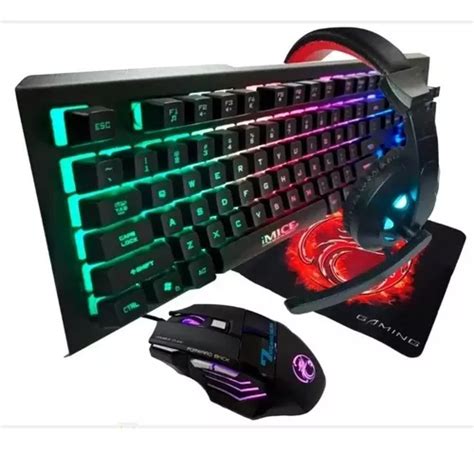 Combo Gamer Mouse Teclado Diadema Pad Mouse Retroiluminados Env O Gratis