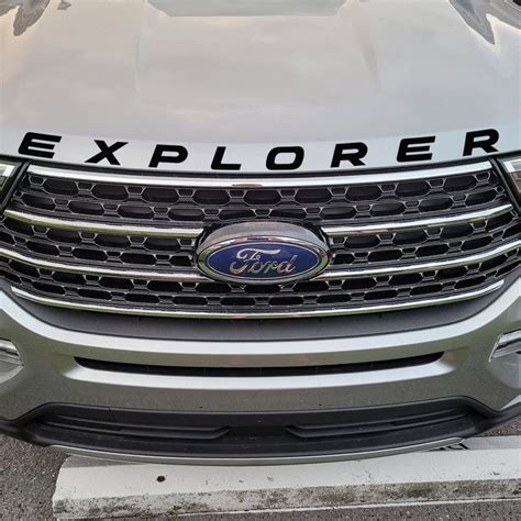 2020 2023 Ford Explorer Hood Badge Lettering Decal — Bocadecals