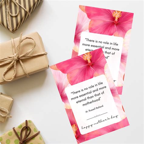 Lds Mothers Day Printable Mothers Day Ministering Card Mothers Day