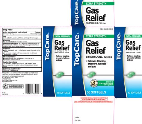 Gas Relief By Top Care Topco Associates Llc P And L Development Llc Drug Facts