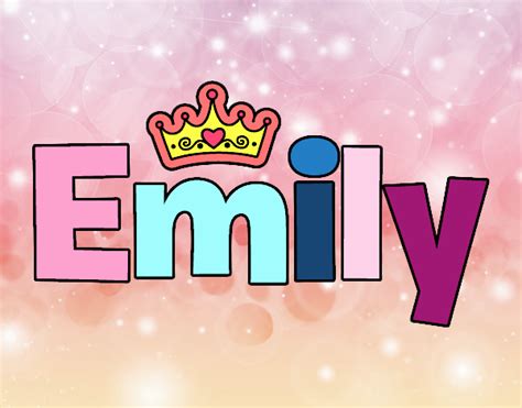 Dibujo De Mi Nombre Emily Pintado Por En Dibujos Net El D A A