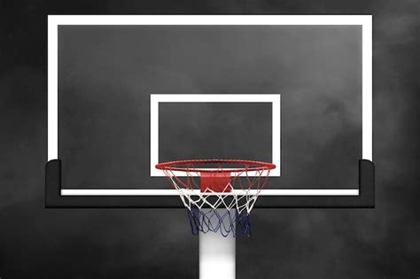 Premium Photo | Basketball hoop on black background