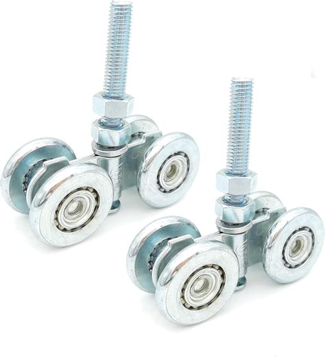 2pcs Track Roller Wheels Heavy Duty Trolley Assembly Silent