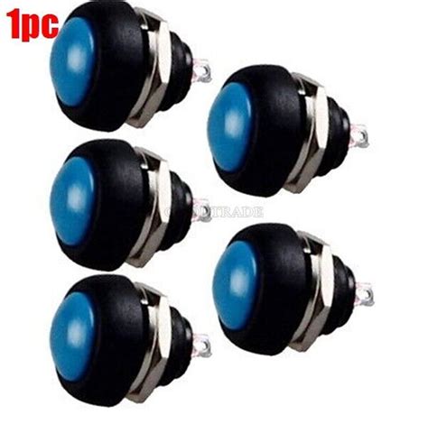 1pcs Blue 12mm Waterproof Momentary Onoff Push Button Mini Round Switch Gz Ebay