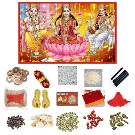 Himshikhar Diwali Puja Kitlaxmi Ganesh Pooja Kit With Laxmi Ganesh