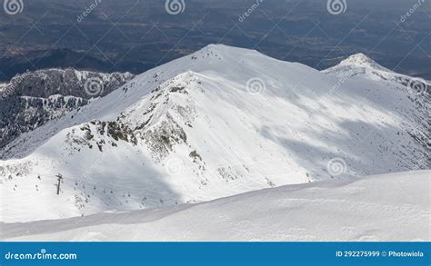 Zakopane Beautiful Winter View Of The Polish Tatra Mountains Stock