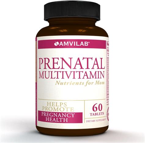 Amvilab Prenatal Multivitamin One Serving A Day With All Essential Nutrients For