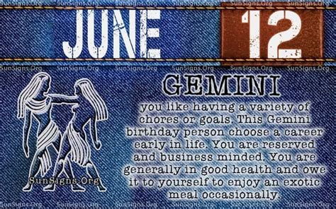 June 12 - Birthday Horoscope Personality | Sun Signs