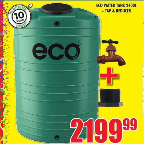 Eco Water Tank 2400L Tap Reducer Offer At Boxer