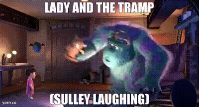 YARN LADY AND THE TRAMP SULLEY LAUGHING Monsters Inc 2001