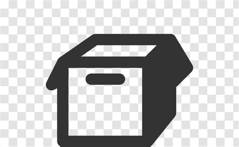 Box Black & White Symbol Transparent PNG