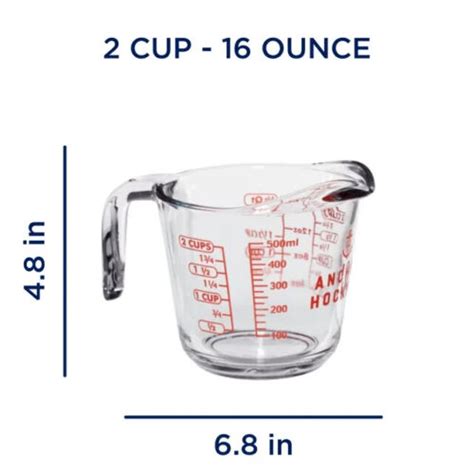 Kitchen Clear Plastic Measuring Cup Milliliters Liters 16 Oz 2 Cups