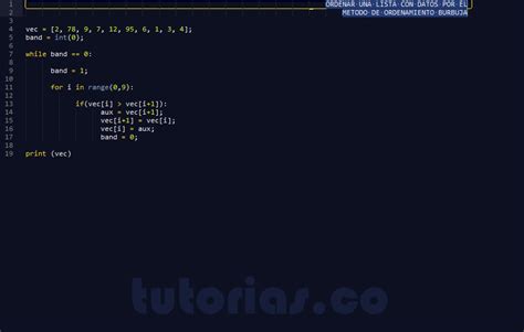 Ciclo While Python Ordenamiento Burbuja Tutorias Co