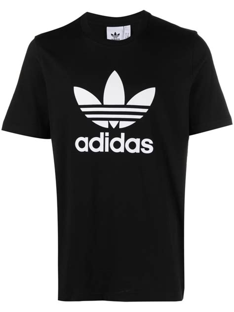 Adidas Ogo-Print Detai T-Shirt - Black | Editorialist