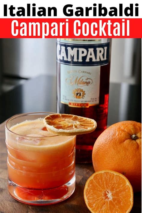 Garibaldi Cocktail Campari Orange Juice Drink Recipe Dobbernationloves