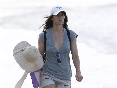 Jessica Biel Bikini Beach Vacation Candids In Puerto Rico Wallpaper