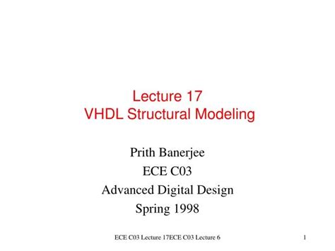 Ppt Lecture Vhdl Structural Modeling Powerpoint Presentation Free