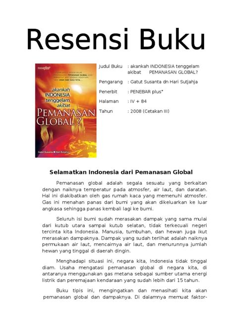 Pdf Resensi Buku Pemanasan Global Dokumen Tips