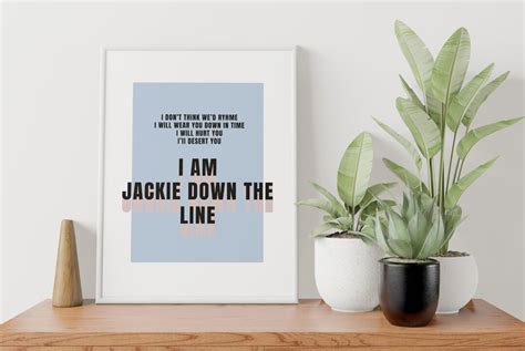 Fontaines Dc Inspired Lyrics Jackie Down The Line Poster Print