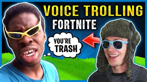 Hilarious VOICE TROLLING IN RANDOM DUOS Fortnite YouTube