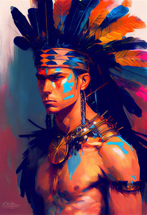 Victorious Tribal warrior unbroken. art inspire by Asar Studios ...