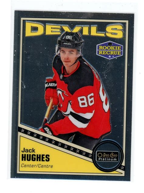 O Pee Chee Platinum Retro Rookie Jack Hughes R Rookie Rc