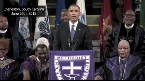 Obama Sings Honors Charleston Victims