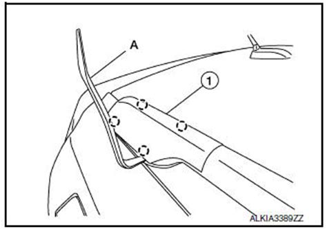 Nissan Rogue Service Manual: Roof rack - Removal and installation ...