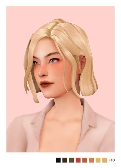 Maxis Match Cc World Sims Hair Sims Short Hair Styles