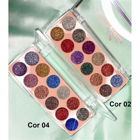 PALETA DE GLITTER VIVAI 12 CORES Shopee Brasil