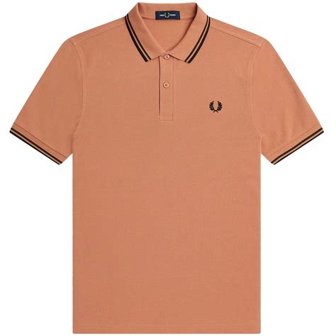 Fred Perry M3600 Twin Tipped Polo Shirt Light Rust