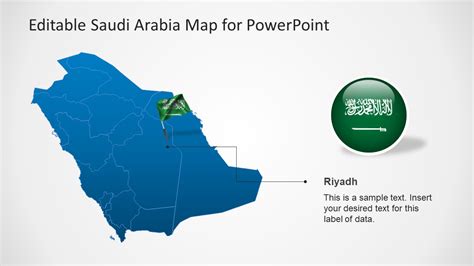 Editable Saudi Arabia Map Template For Powerpoint Slidemodel