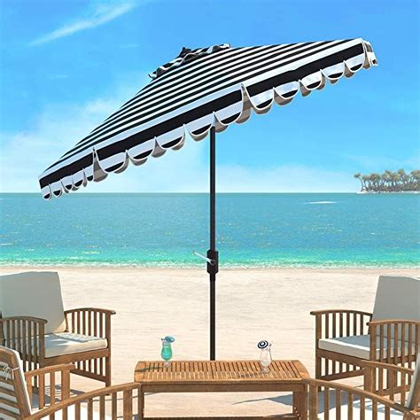 Amazonsmile Safavieh Pat8011d Outdoor Collection Maui Black And White