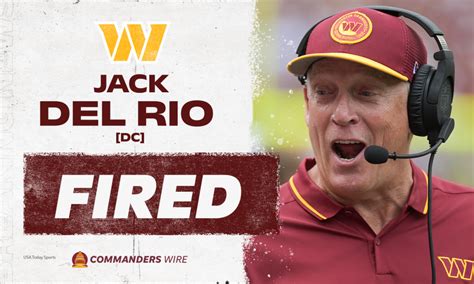 Commanders Fire Dc Jack Del Rio Dbs Coach Brent