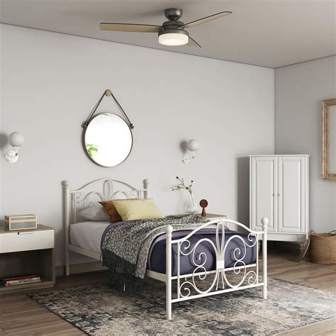 DHP Bombay Metal Bed, White, Twin - Walmart.com - Walmart.com