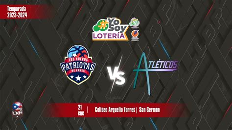 Loteria de Puerto Rico presenta Patriotas de Lares vs Atléticos de San