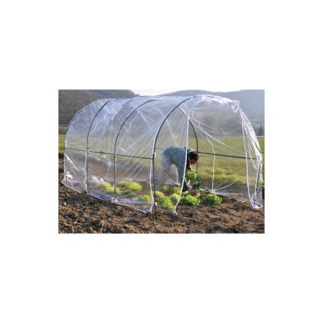 Serre De Jardin Tunnel Avec Structure En Acier Peint Feuille Pvc Avec