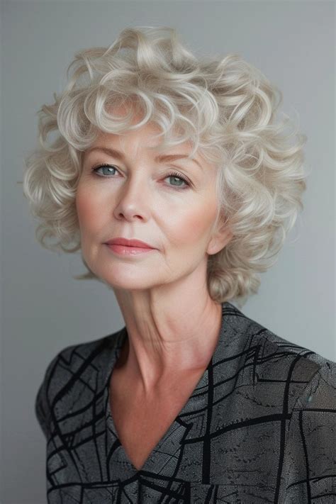 79 Curly Hairstyles For Women Over 60 In 2024 Grey Curly Hair Layered Haircuts For Medium