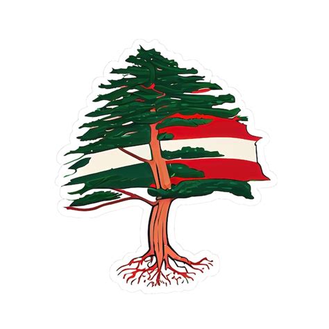 Premium Photo | Celebrate Lebanon with symbolic cedar tree illustration ...