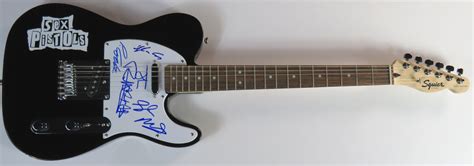 Charitybuzz Sex Pistols Signed Electric Guitar And Pickguard