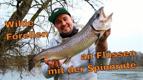 Forellenangeln Am Fluss Mit Spinner Auf Bachforelle Youtube