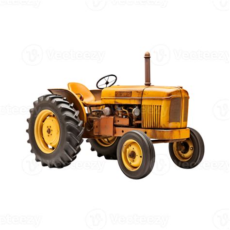 Tractor farm isolated on a transparent background, Agricultural tractor ...